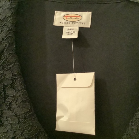 Plus size lace style collar long sleeve button down jacket top shirt blouse  NWT - Picture 9 of 11